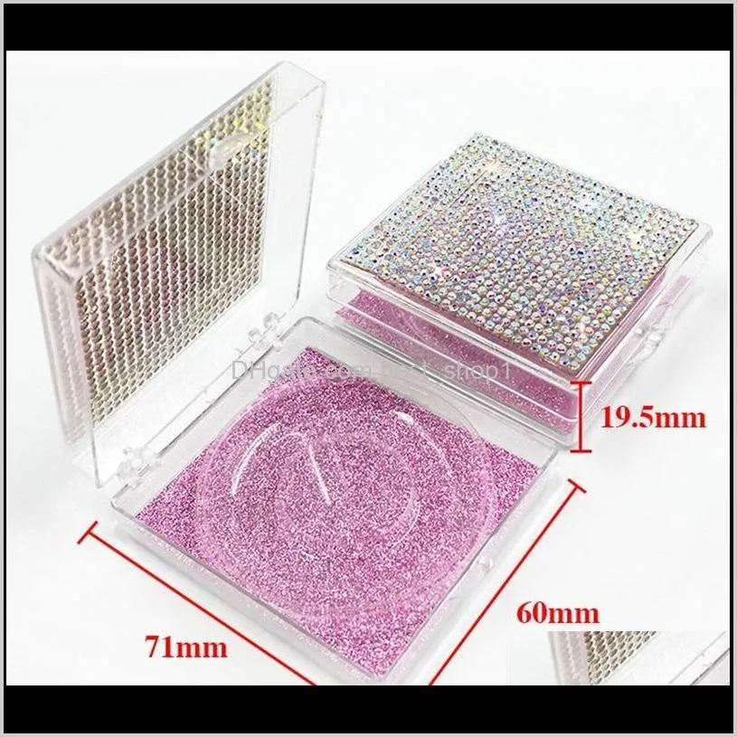 transparent eyelash box false eyelashes boxes bottom card cosmetic packaging window maquillage muti color case new 3 7ye c2