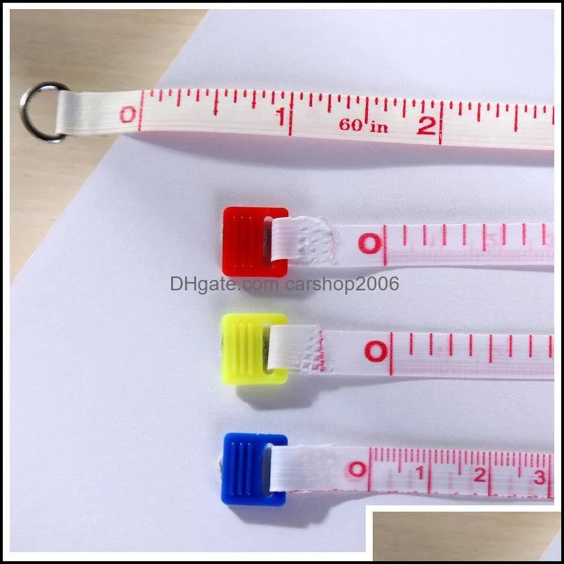 150cm/60inch Retractable Tape Measures Portable Children Height Ruler Centimeter Inch Roll Tape For Sewing Cloth Dieting Tailor DBC
