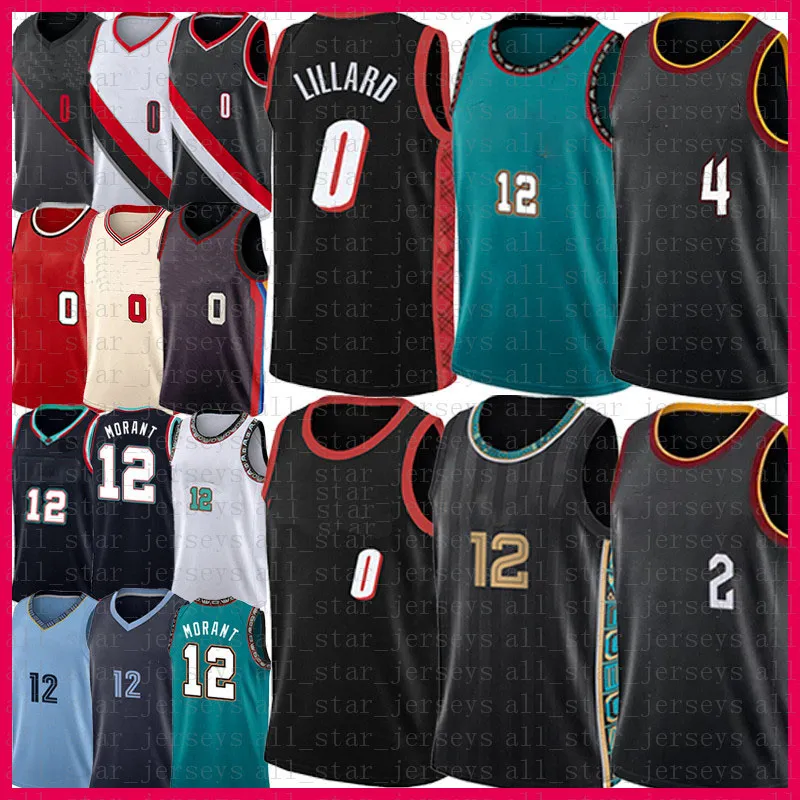 Maillot de basket-ball Damian Lillard Ja Morant Maillots Collin Sexton Evan Mobley 0 12 2 4