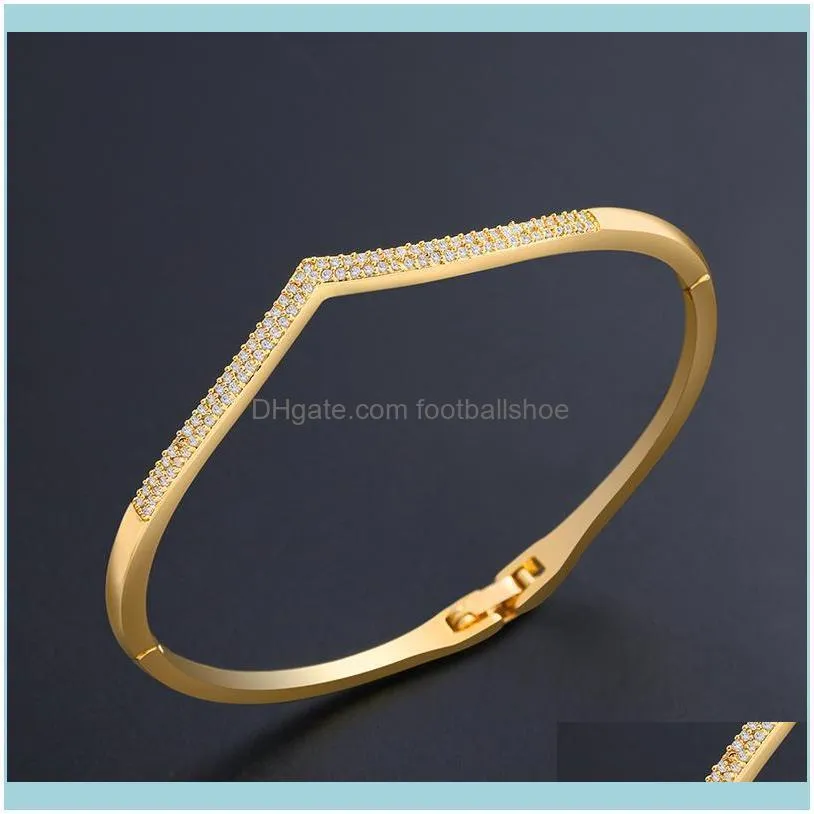 Bangle Armband JewelryDesigners Lovers Love Women AAA Super Zircon Double Row Diamond Temperament Thin Armband Aessory BRB27 Drop Deliv