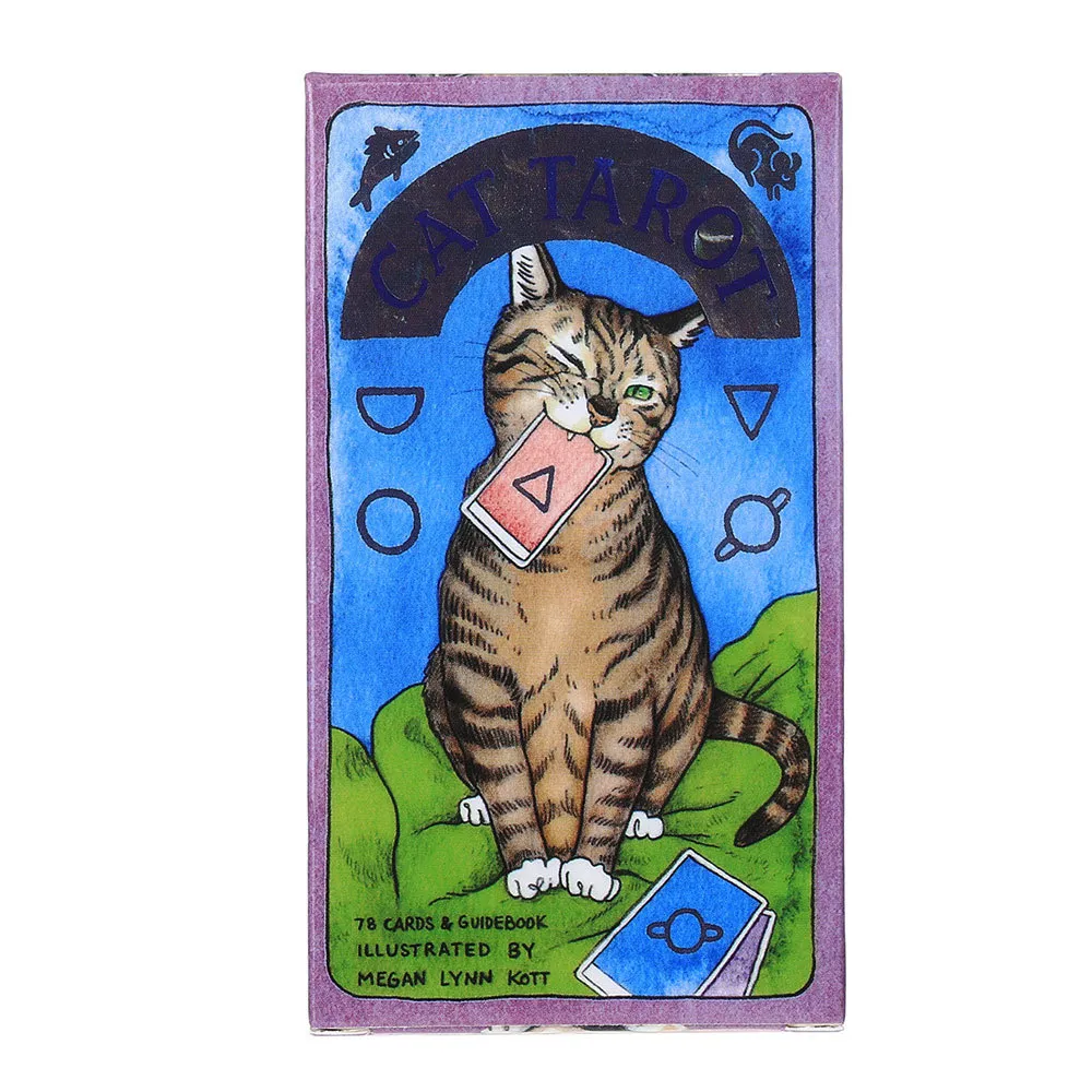 Cartes de chat Tarot magique, anglais complet, lecture du destin, jeu de société, cadeau de jeu en famille