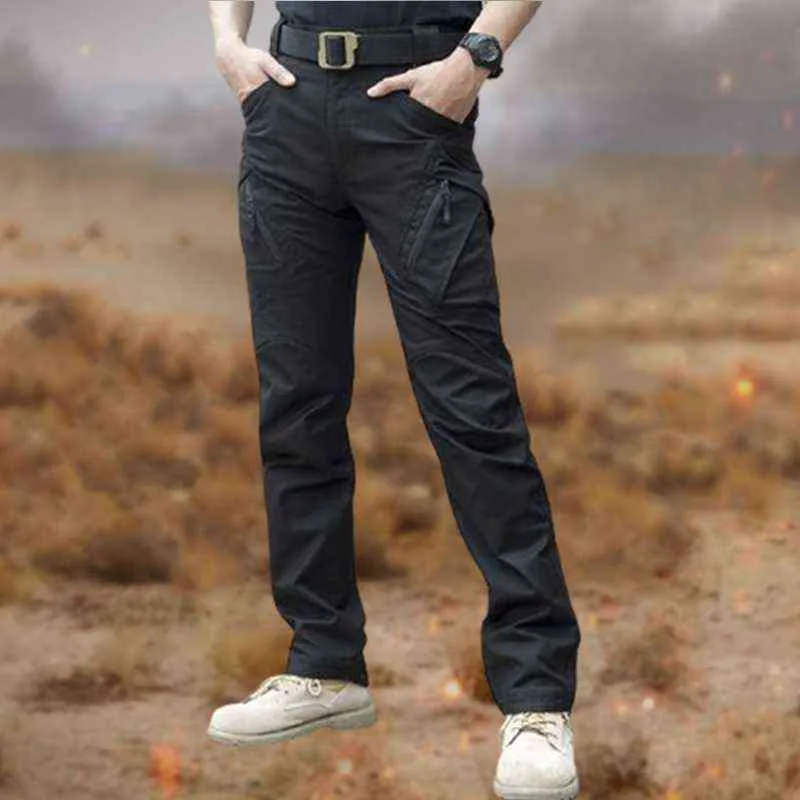 Pantalones tácticos para hombres, pantalones de trabajo informales de carga  militar con múltiples bolsillos