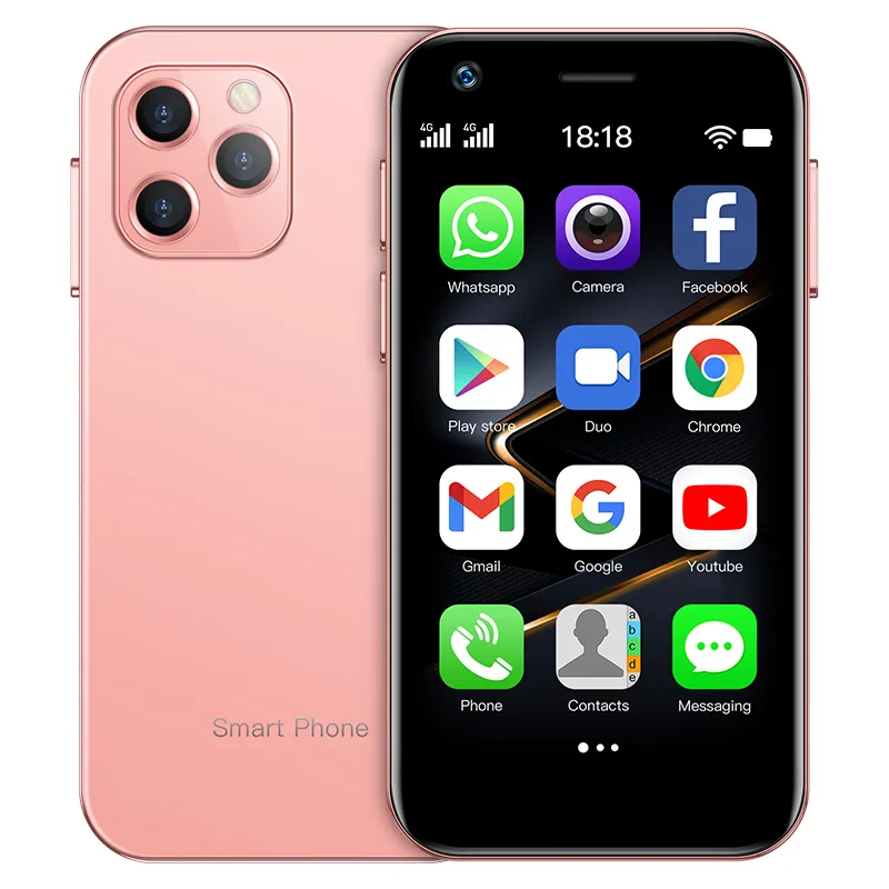 Soyes Face ID CDMA WCDMA 4G LTE Mini Cell Phones de 3,0 polegadas Bandas globais Smartphone 3 GB+64 GB ROM Quadcore 2100mAh 13MP Câmeras Dual-SIM celular para meninas