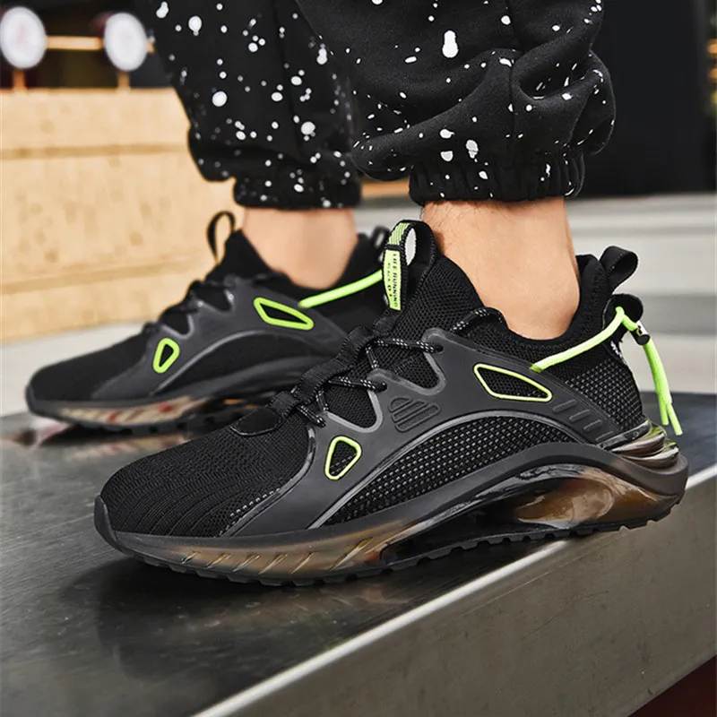 2021 Koşu Ayakkabıları Antiskid Tenis Erkekler Beyaz Siyah Yaz Kore Moda Rahat Ayakkabı Büyük Boy Nefes Sneakers Run-Shoe # A0021