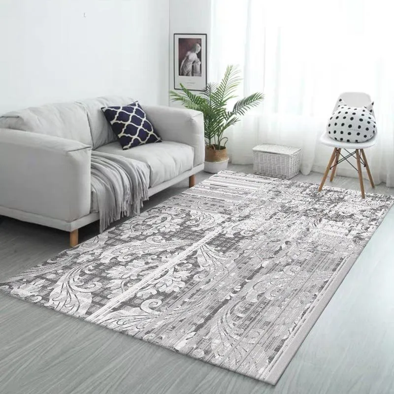 Carpets Nordic Abstract Area Rug Striped Floral Grey White Fashion Modern Kitchen Living Room Bedroom Bedside Non-Slip Floor Mat