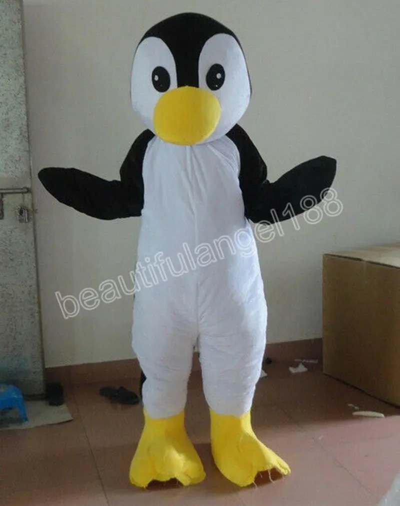 Cadılar bayramı Penguin Maskot Kostüm Yüksek Kaliteli Karikatür Peluş Hayvan Anime Tema Karakter Yetişkin Boyutu Noel Karnaval Fantezi Elbise