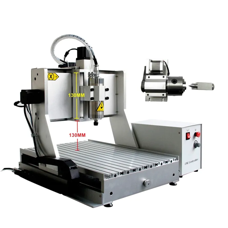 Engraving Machines LY CNC 3040 ZH-VFD 1.5KW Spindle Motor Wood Router Mini PCB Milling 3 4 Axis Cutting Drilling Machine