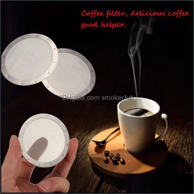 Coffee Filters 1PC Reusable Stainless Steel Disc Metal Ultra Thin Filter For Maker Kitchen Accessories