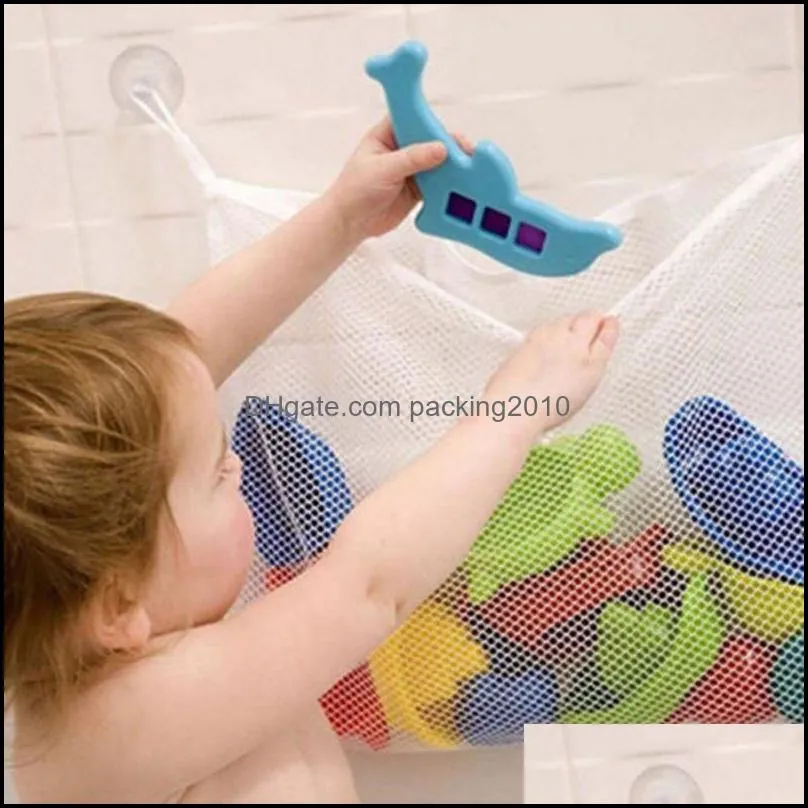 Storage Bags Durable Eco-Friendly Toy Folding Baby Bathroom Mesh Bath Bag Net Suction Cup Baskets Selling