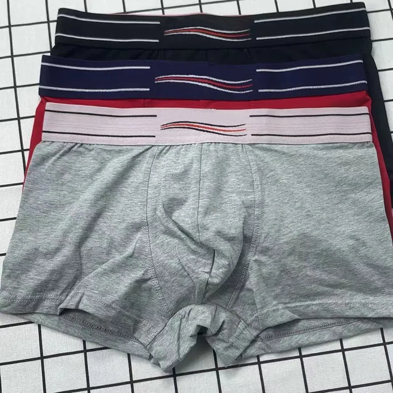 Mens íntimo underwear confortável e respirável meninos cuecas com padrão listrado vários estilos de cor todos os dias desgaste