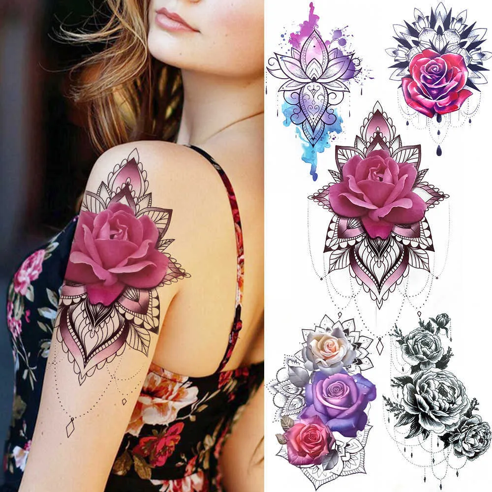 45+ Awesome 3D Flower Tattoos Designs – Best 3D Flower Images