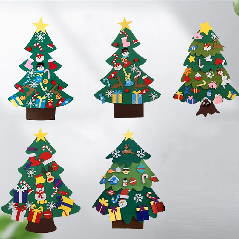 DIY WEED WALL WINGING Рождественская елка домашние украшения искусственные рождественские деревья Декор фестиваль Санта -Клаус Снеговик украшения BH4978 Tyj