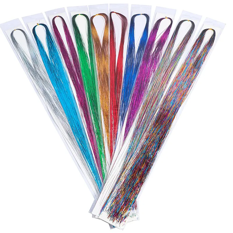 Extensions De Cheveux Paillettes - 4 000 Mèches, 94 Cm, 20 Couleurs - Kit Avec Micro-anneaux, Pince, Crochets - Pour Fête, Cosplay, Quotidien