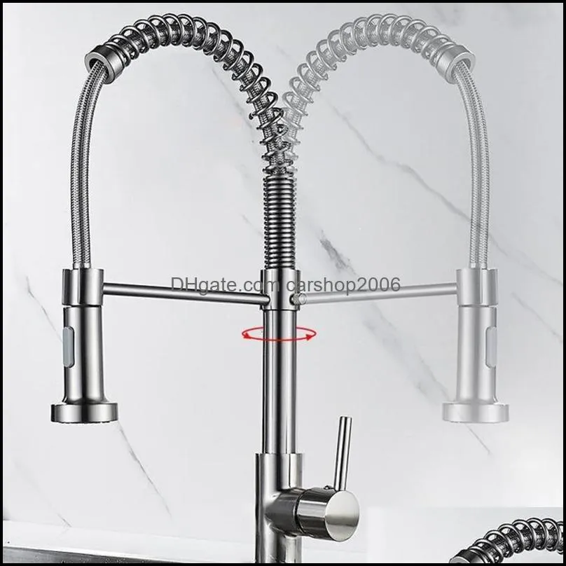 Bathroom Sink Faucets Pull Down Sprayer Single Handle Kitchen Faucet With Out Stainless Steel Touch Activated Brushed Nickel1