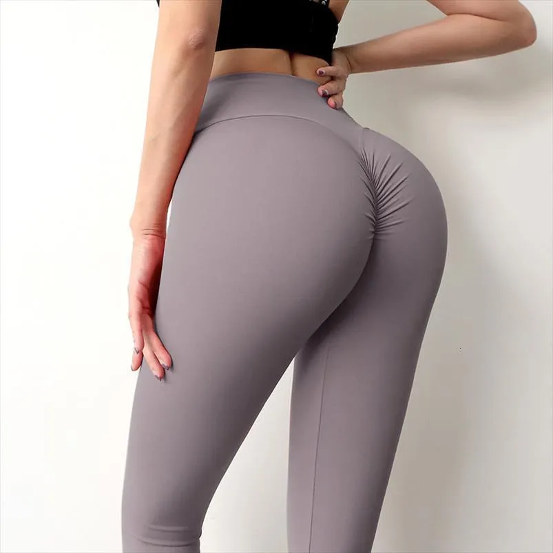 Sexy Candy Colored Buttocks Yoga Pants Skinny Sports Women's