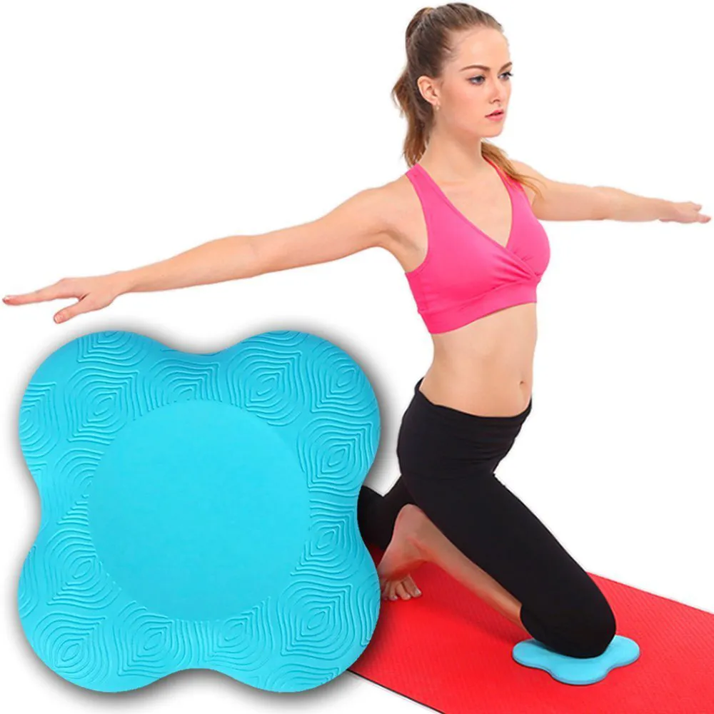 Dropship pu yoga knä kuddar kudde mattor knä handled armbåge skydda pad för sport fitness övning icke-glidande skyddande