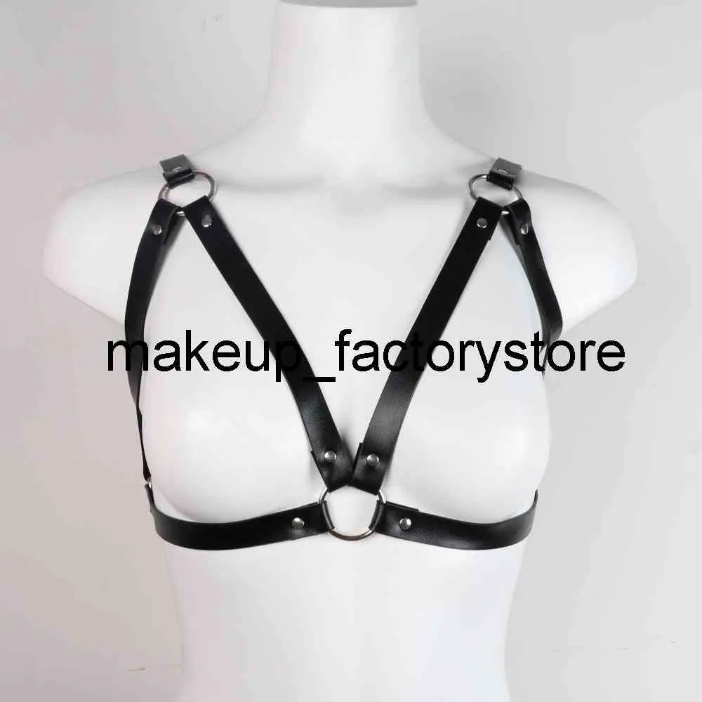 Massage Sex PU Läder Harness Leksaker Underkläder Fetisch Kvinnor Sexig BDSM Body Bondage BDSM Rope Bondage Straps Justerbara saker för par