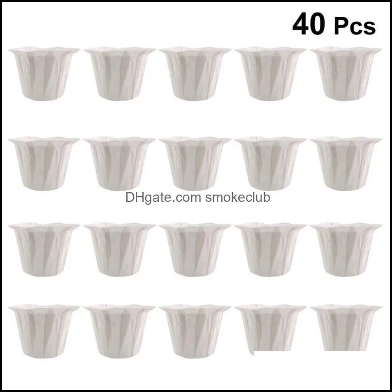 Coffee Filters 40 Pcs/2 Packs Disposable Machine Replacingt Paper Filtering Cups For Home Kitchen