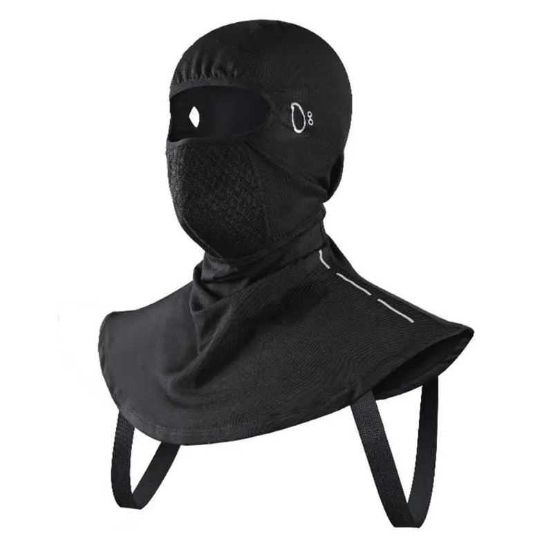 Cycling Caps & Masks Balaclava Ski Cold Weather Winter Unisex Face Cover Windproof Fleece Elastic Fabric Neck Warmer With Eyeglass Holes Hoo