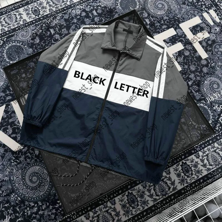 Giacche di lusso firmate da uomo giacca a vento sottile costano cappotti patchwork con stampa di lettere di alta qualità giacca da esterno streetwear con zip a 6 colori