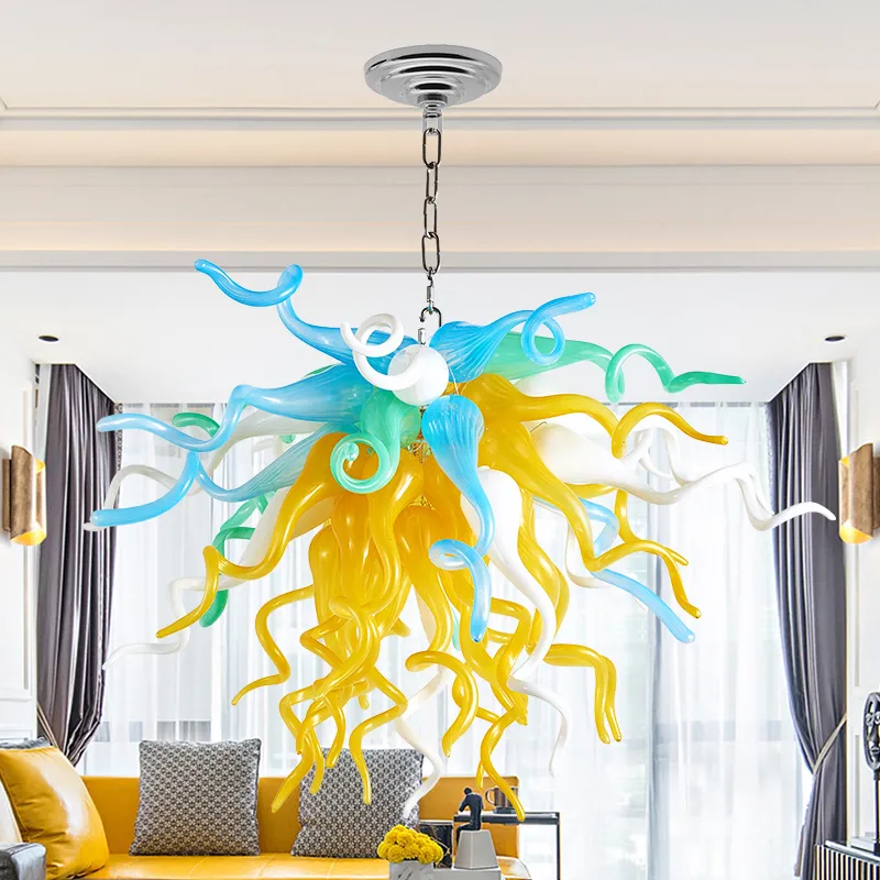 Italie lustre lampes suspendues lustres en verre de Murano maison décorative à la main lampe à LED personnalisée pour le salon