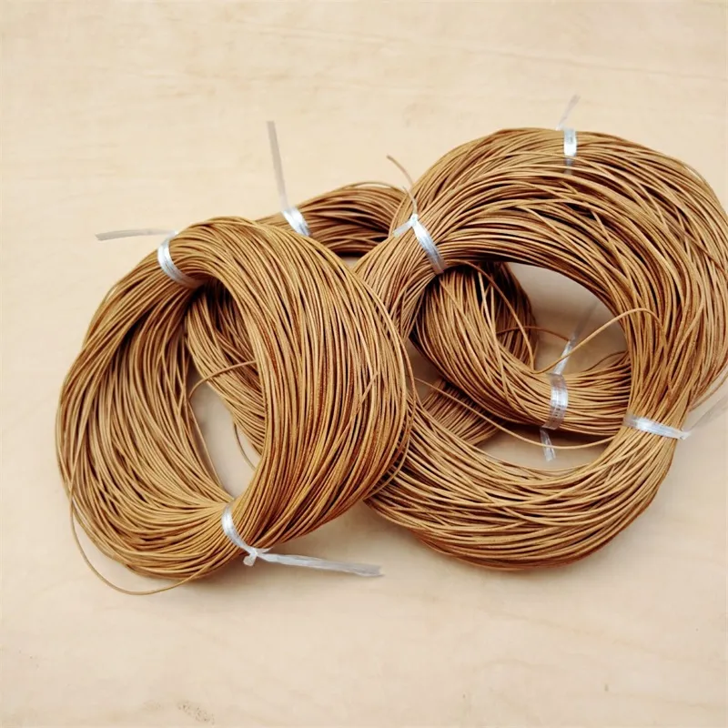 5 METER Natuurlijke Kleur Real Lederen Koord Ronde Touw String Voor DIY Ketting Armband Sieraden Koord Dia 1 / 1,5 / 2 / 3mm 1954 Q2