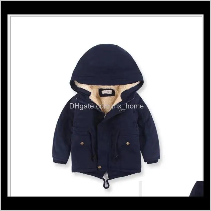 2021 new children winter outdoor jackets boys hooded warm coats windbreaker kids cotton casual outwear boys clothes