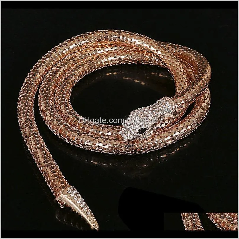 2017 real collares maxi necklace high quality gold/silver plated snake long necklace for women collier femme bijoux jewelry