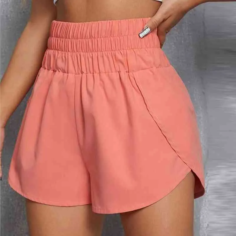 Krótkie spodnie Lato Bawełniana Pościel Kobiety Spodenki Nowa Moda Kobiet Szerokie Spodnie Nogi Casual Luźne Plus Rozmiar Elastyczne Szorty Waist Y220311
