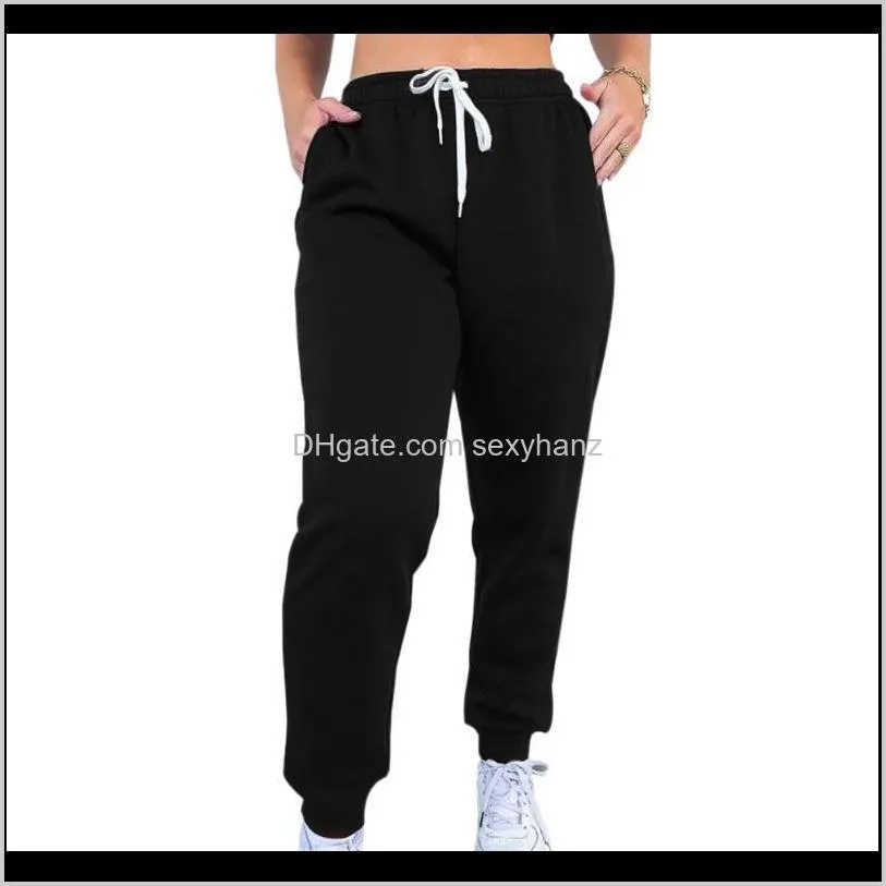 2021 stacked sweatpants joggers women high waist flare pants plus size fitness pantalon solid active wear streetwear1