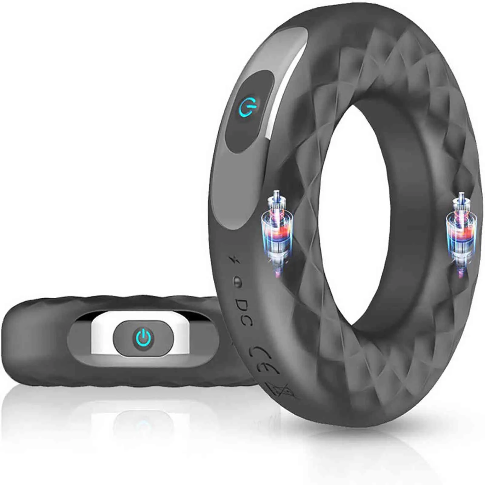 Anneaux NXY Anneau vibrant télécommandé Jouets sexuels en silicone pour hommes Massage masculin Vibromasseur Retard d'érection Éjaculation_voghion.com