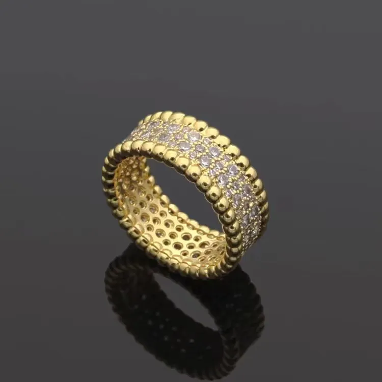 Hjärta kärlek ring män kvinnor rostfritt stål smycken lyx designer band ring bröllop förlovning brud presentfest rosa silver guld par full diamant fjäril ringar