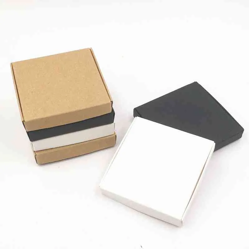 100pcs شكل مربع Kraft Pure Handmade Soap Paper Paper Box Supplies Festival Party Supplies R231219