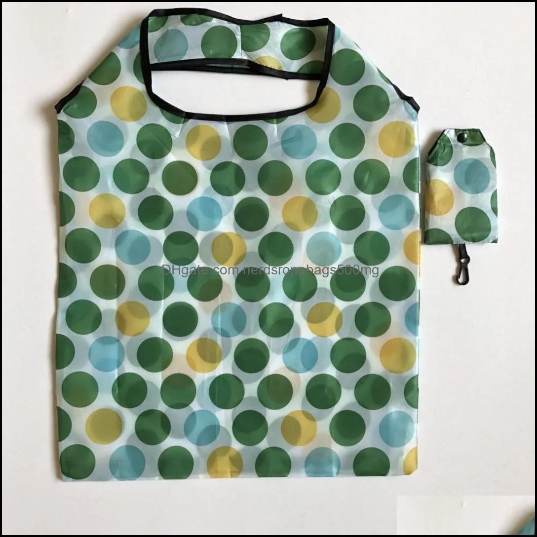 Home Storage Nylon Foldable Shopping Bags Reusable Eco-Friendly folding Ladies bag
