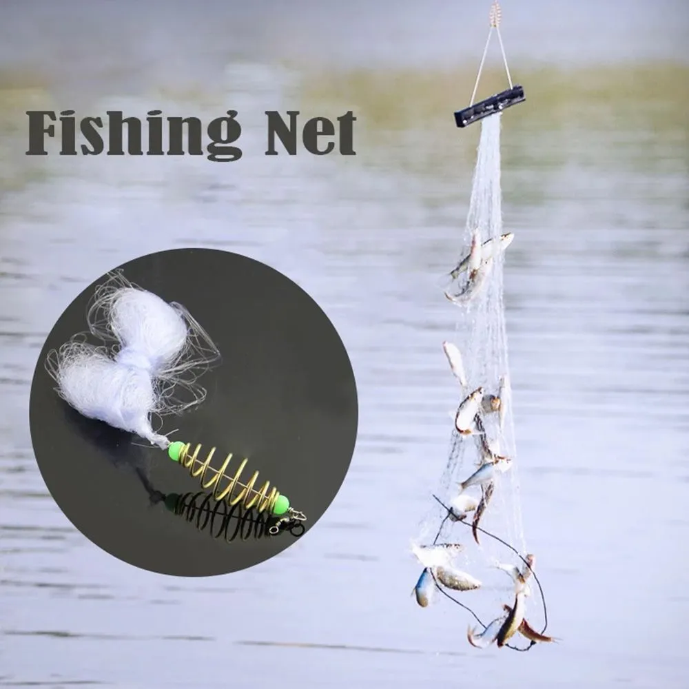 Winter Ice Fishing Net Netting Metal Fish Trap Mesh Net Tackle