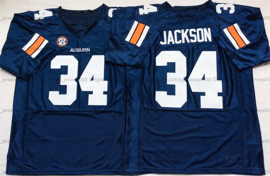 College Football Jersey 2 Cam Newton 34 Bo Jackson 10 Nix 8 Jarrett Stidham Sttiched White Blue Top Quality Jerseys Size S XXXL