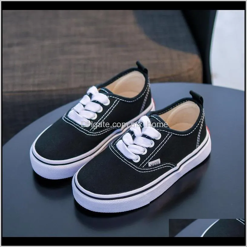 children black board simple classical slip on canvas non-slip soft boys girls leisure outdoor tenis shoes 201123