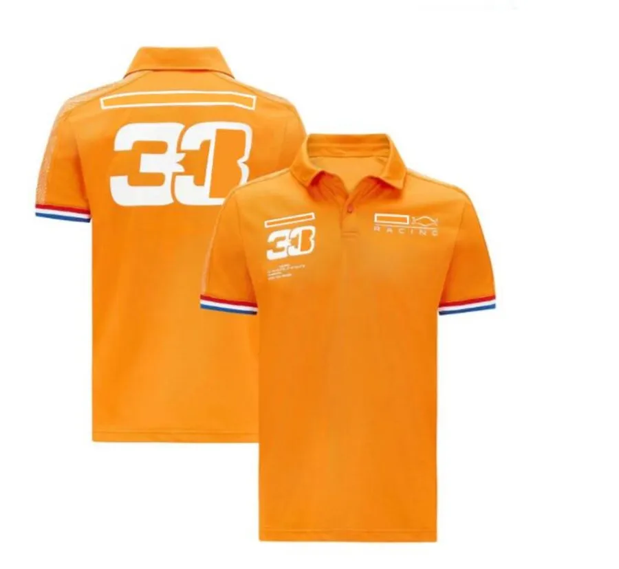 2021 F1 Formula One team logo custom short-sleeved summer lapel POLO shirt racing suit car fan work quick-drying breathable top266T