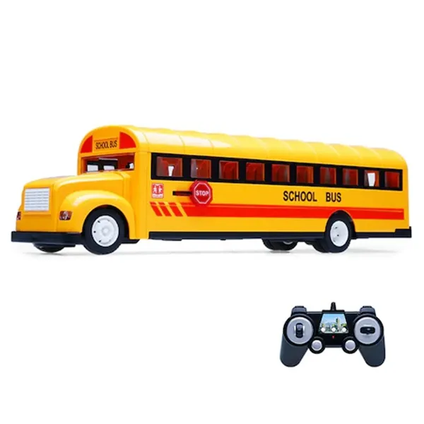 Brinquedos de ônibus escolar com controle remoto sem fio duplo E626 2,4 GHz para crianças