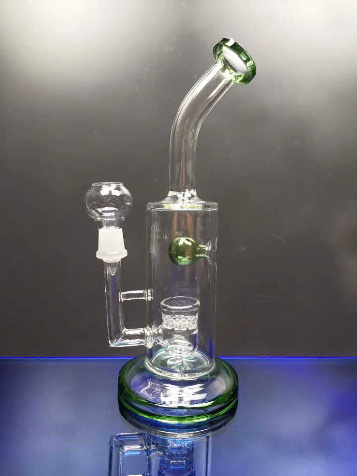 Recycler Bong kleurrijke glazen rookwaterleidingen met fontein percolator glazen recycler waterpijp