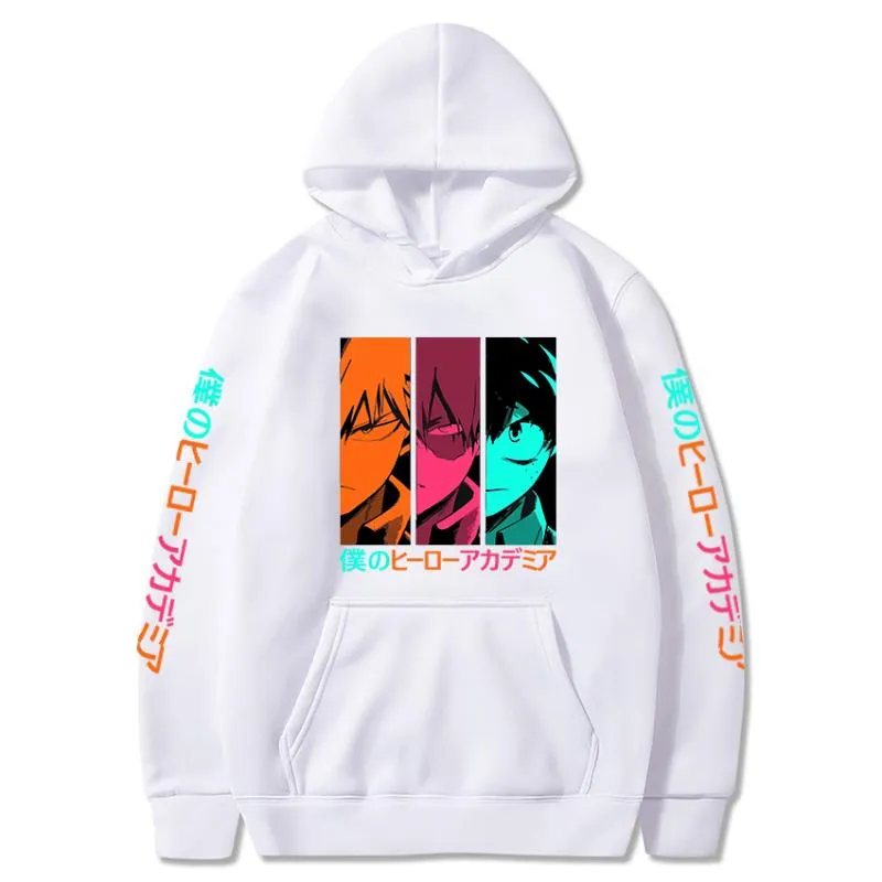 Heren Hoodies Sweatshirts 2021Spring Herfst Winter Mannen Hip Hop Streetwear Zwart Wit Geel Paar Sweatshirt Lange Mouw Anime Print