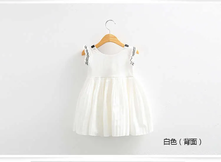  Summer 2 3 4 6 8 10 Years Children Birthday Elegant Bow Fly Sleeve Kids Party Dance Prom Pleat Little Girl Princess Dress (2)