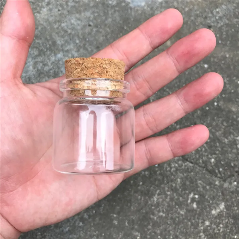 Capacity 50ml Glass Bottles With Cork Small Transparent Mini Empty Glass Vials Jars1 (2)