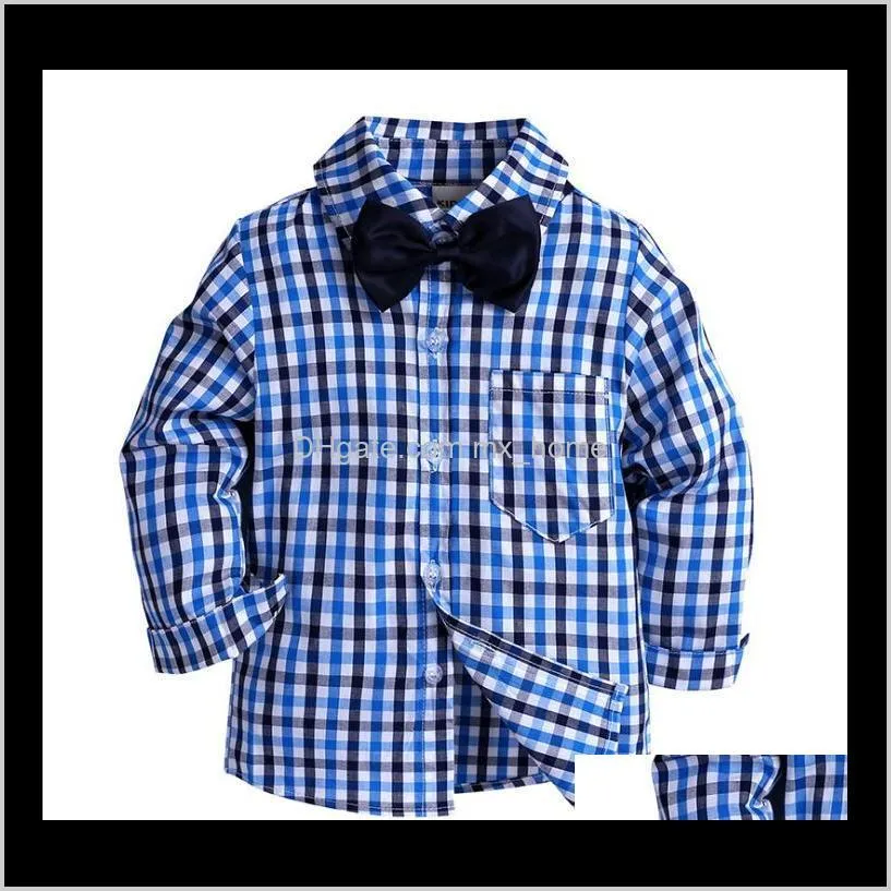 autumn boys shirts for girl plaid long sleeve turn-down collar teenager tops cotton children clothing kids clothes shirt
