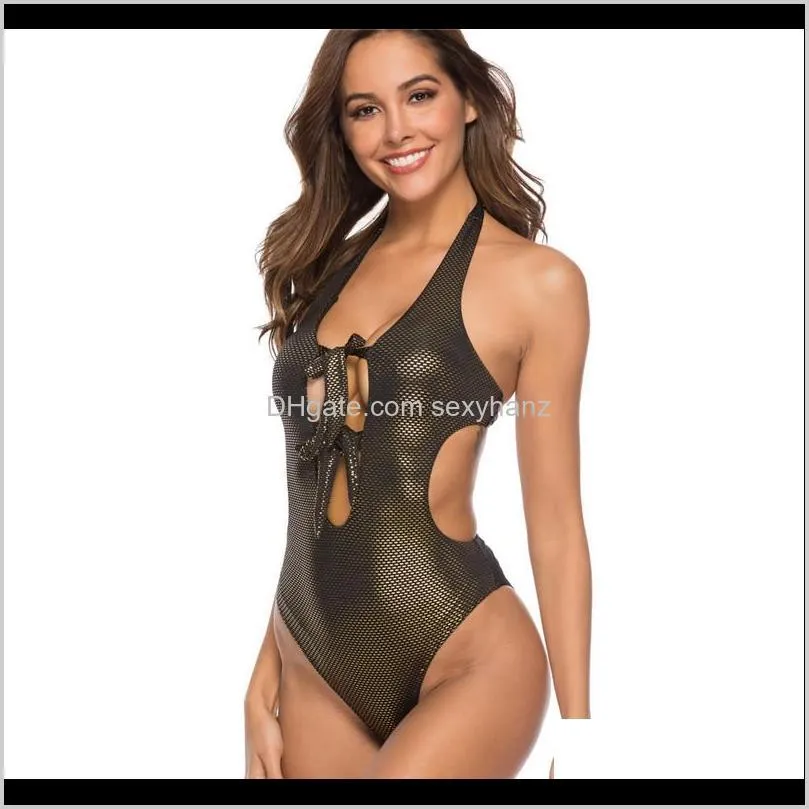 sexy bandage halter bikini set high cut hollow swimwear women push up bathing suit high waist backless swimsuit female swim suit