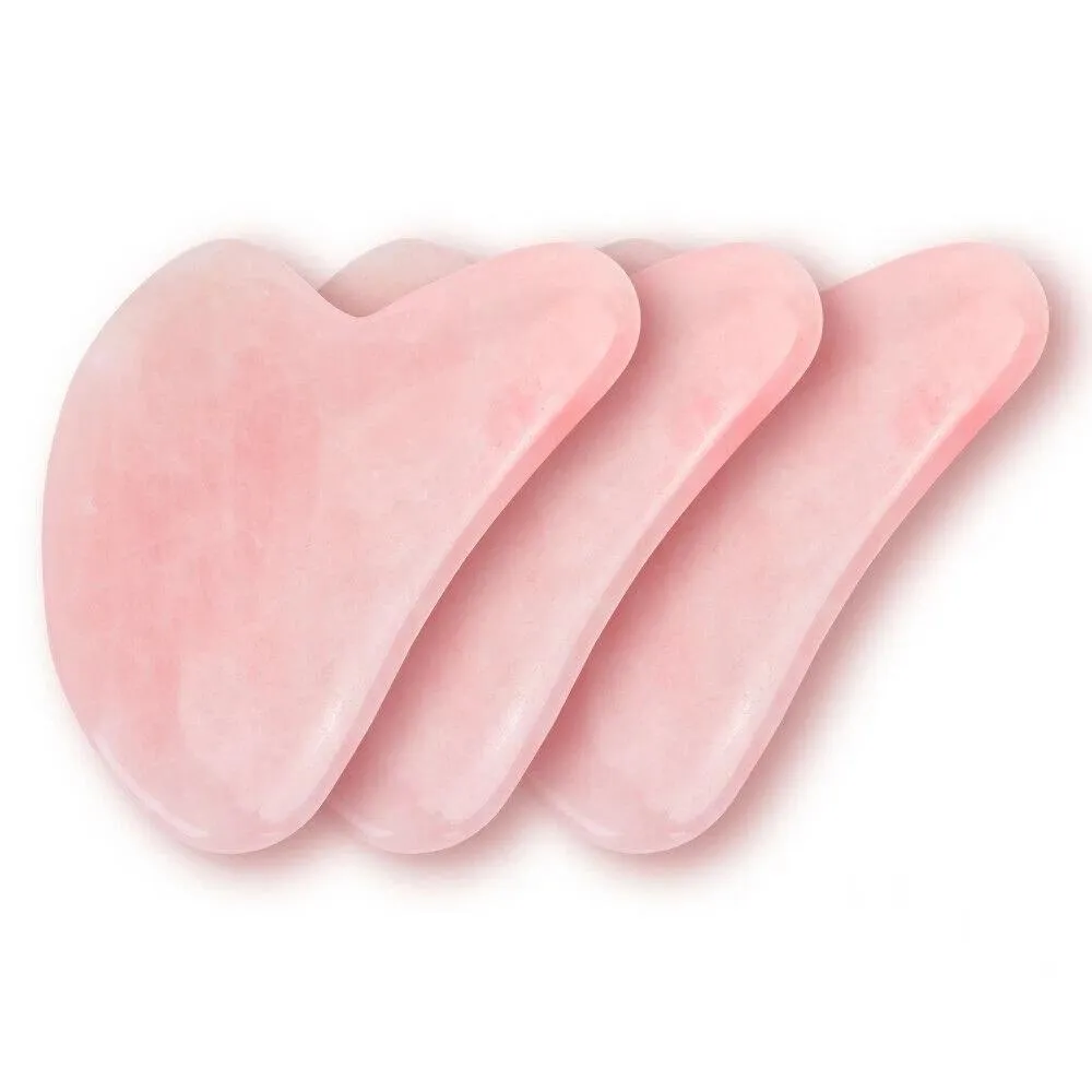 Natural Jade Gua Sha Stone Board Party Massage Rose Quartz Guasha Plate Face Scrapers Verktyg för hals Tillbaka RH5133