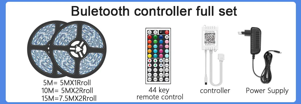 LED Strip Light RGB 5050 Music Sync Color Changing Built-in Mic App ...