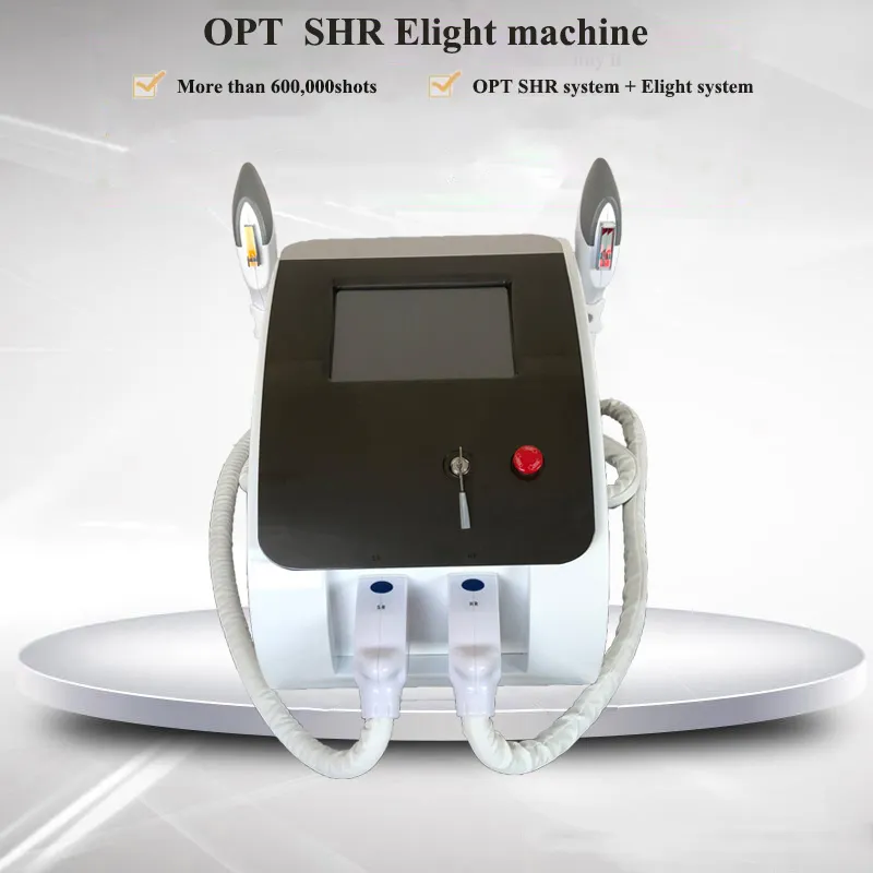 IPL Hårborttagning Dark Skin Elight Machine Portable Face Rejuvenation Opt Pigmentering Treating Beauty Machines 2 HANDLAR 600000 HÄNDER