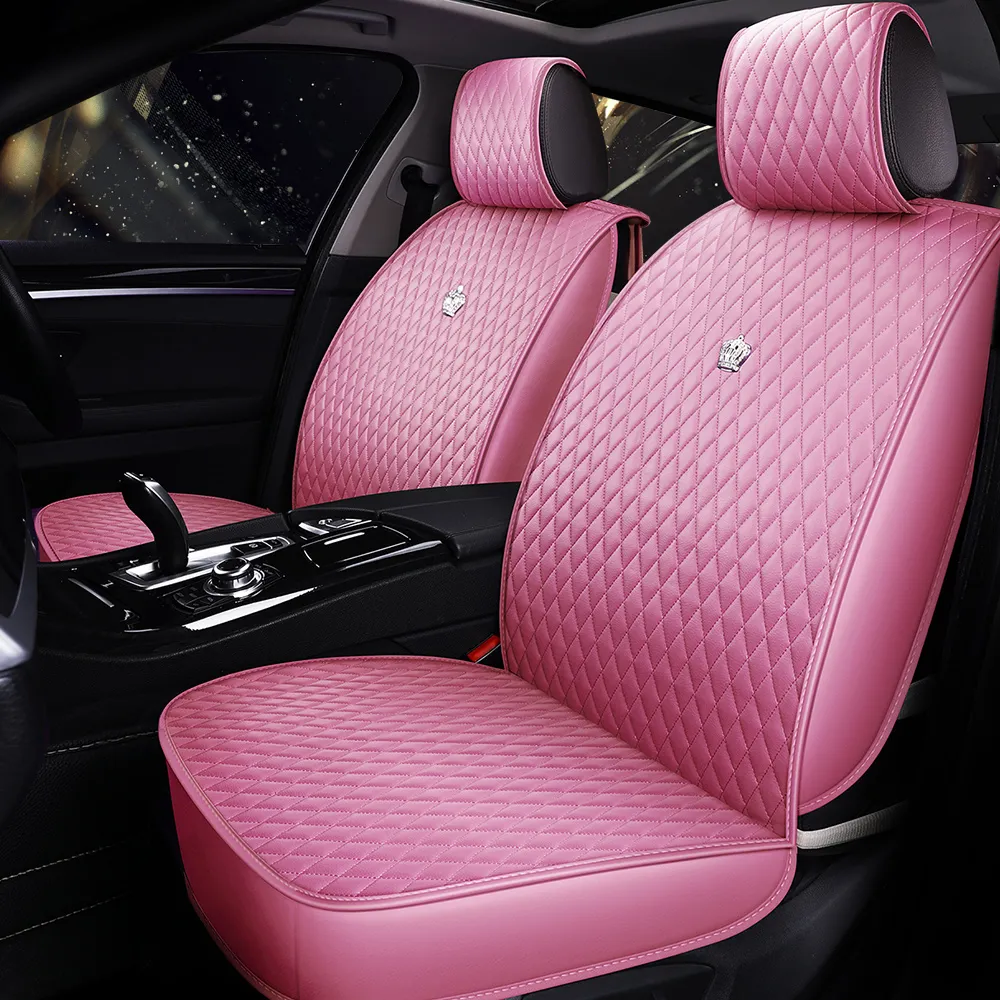 Custom PU PVC Four Seasons Universal Car Seat Cover Luxury Diamond Shape  Black Seat Cushion - China Car Accessories, Car Decoration