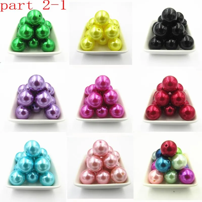 Other Wholesale Part 2-1, 6mm-8mm-10mm-12mm-14mm-16mm-18mm-20mm Imitation/Acrylic Pearl Chunky Beads/DIY Hand Made Jewelry Beads